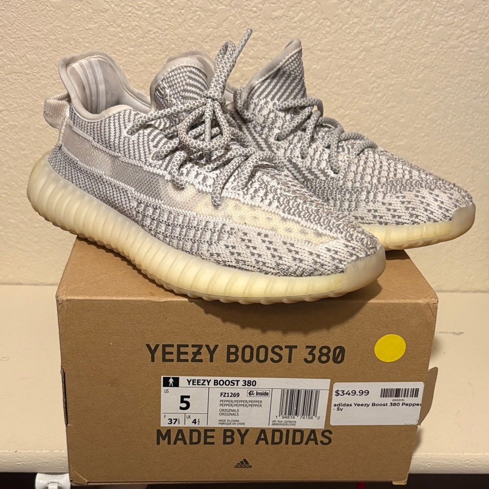 Adidas Yeezy Boost 380 in Gray and Cream